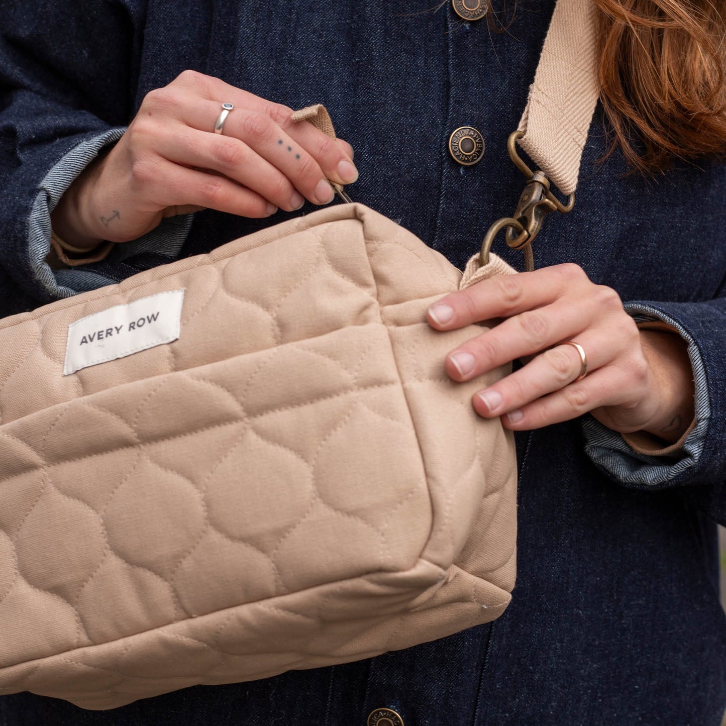 Pram Organiser Bag - Natural Changing Bags & Travel Changing Mats Avery Row Wholesale 