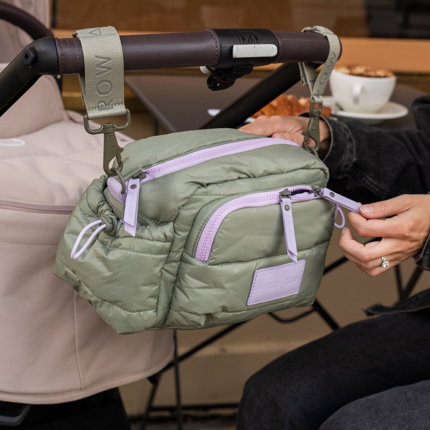 Pram Organiser Bag - Olive Changing Bags & Travel Changing Mats Avery Row Wholesale 