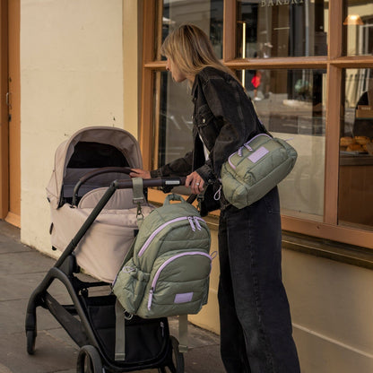 Pram Organiser Bag - Olive Changing Bags & Travel Changing Mats Avery Row Wholesale 