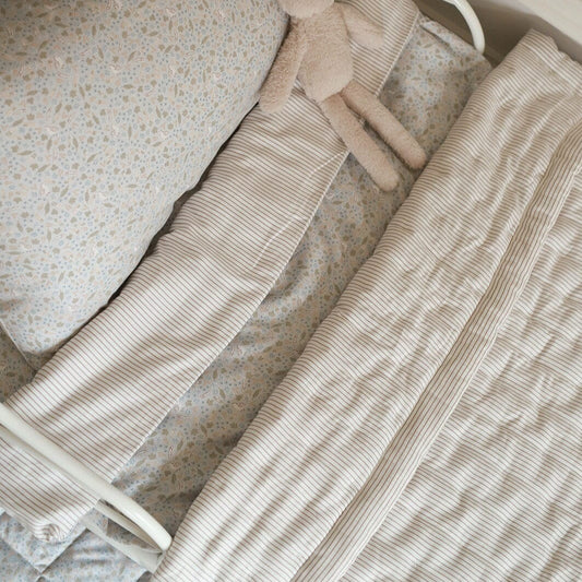 Quilted Bedspread - Natural Stripe Bedding Avery Row Wholesale 