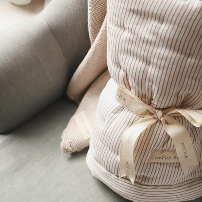 Quilted Bedspread - Natural Stripe Bedding Avery Row Wholesale 