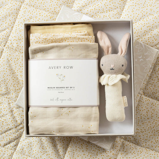 Rattle & Care New Baby Gift Set - Chamomile Avery Row Wholesale 
