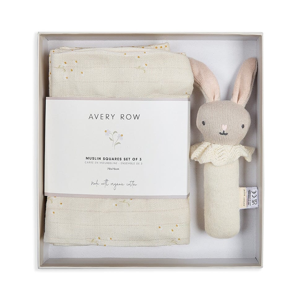 Rattle & Care New Baby Gift Set - Chamomile Avery Row Wholesale 