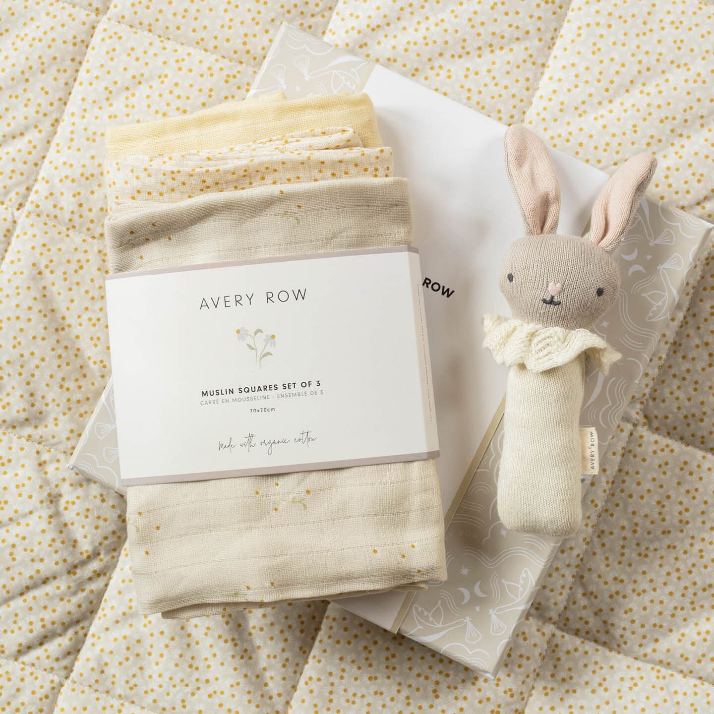 Rattle & Care New Baby Gift Set - Chamomile Avery Row Wholesale 