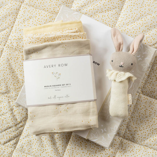 Rattle & Care New Baby Gift Set - Chamomile Avery Row Wholesale 