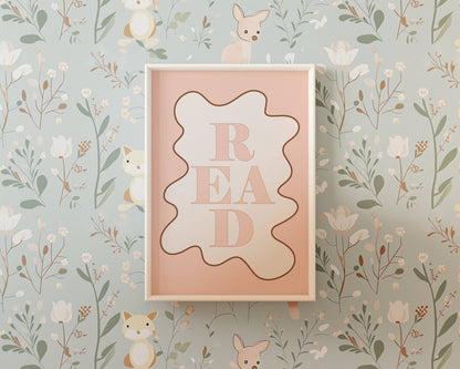 READ - Wavy Edition - Fine Art Print Autumns Corner A4 Pink 