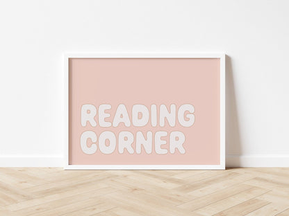 children’s bedroom wall art reading nook