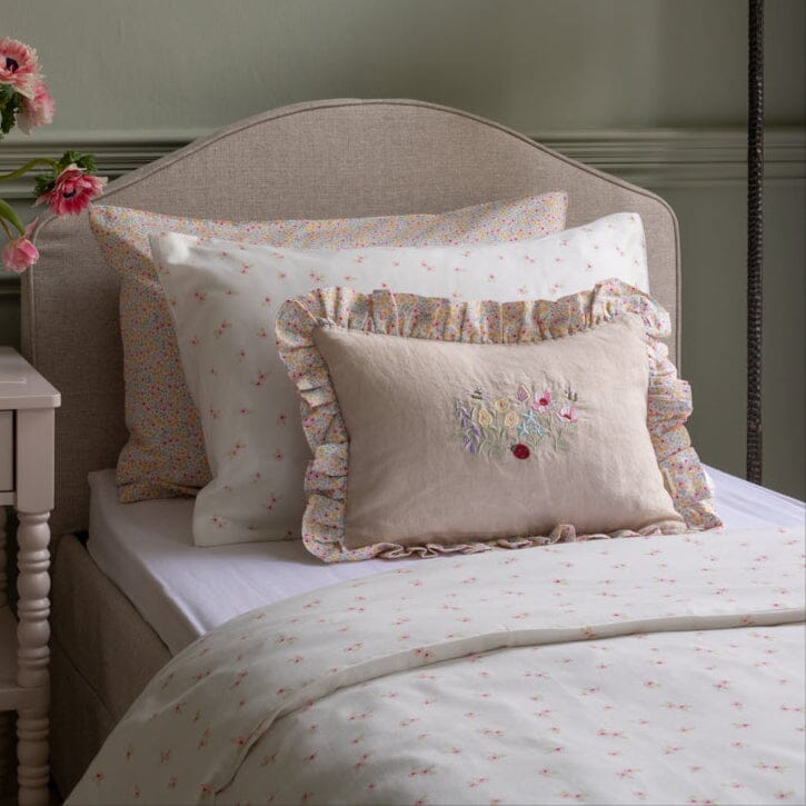 Rectangle Linen Frill Cushion - Wildflower Garden Avery Row Wholesale 