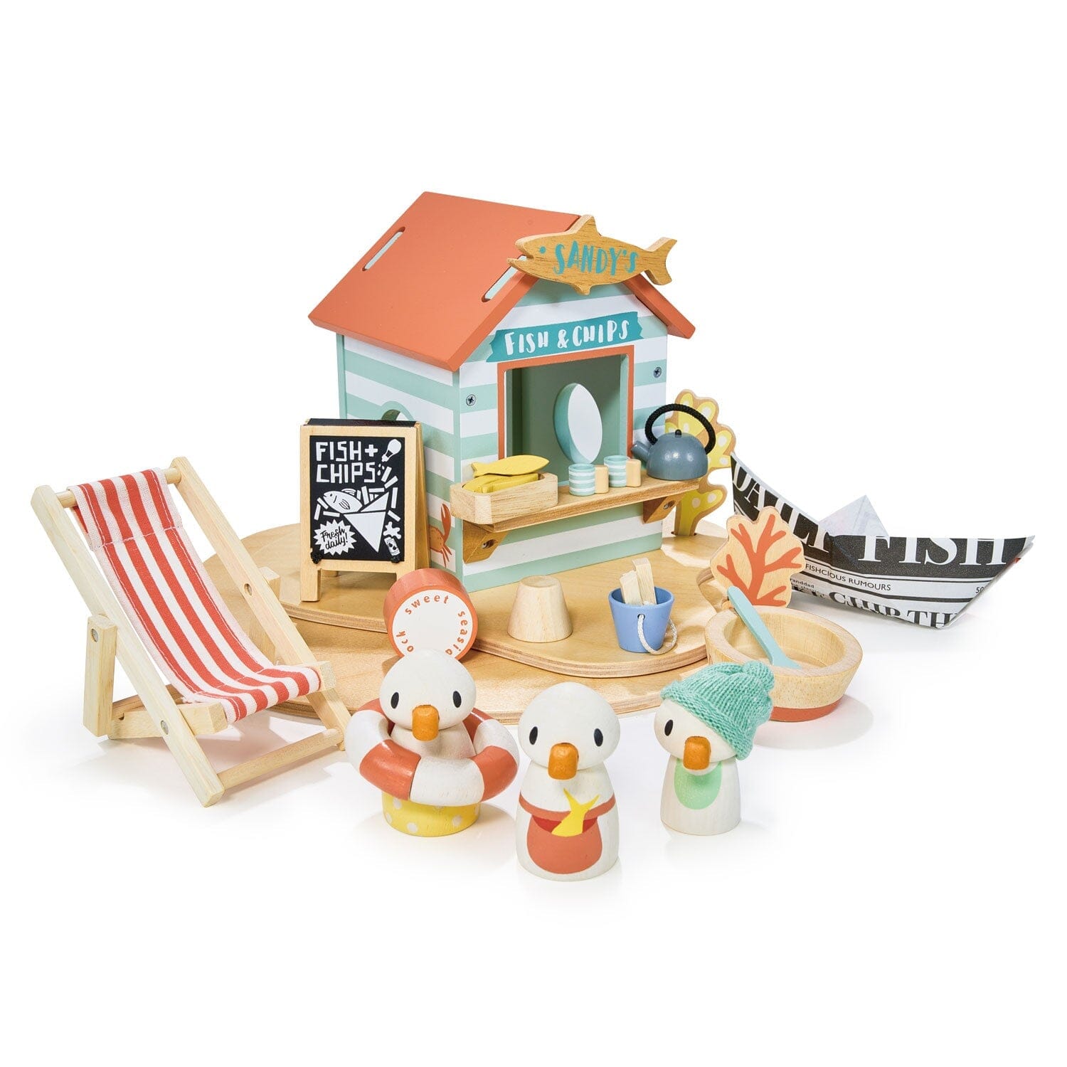Sandy's Beach Hut small world playset ThreadBeardesign 