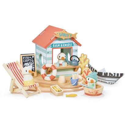Sandy's Beach Hut small world playset ThreadBeardesign 