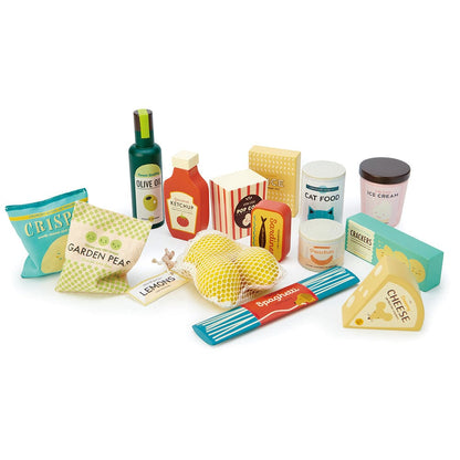 Supermarket Grocery Set Wooden toy food ThreadBeardesign 