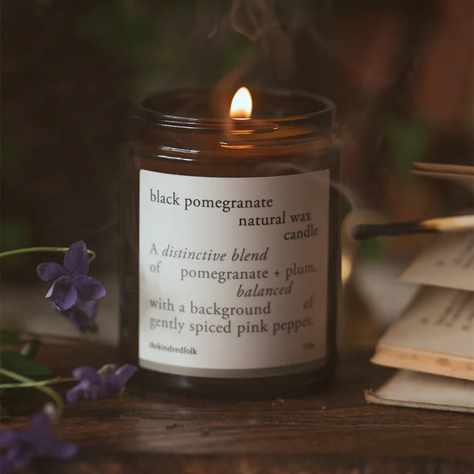 The Kindred Folk - Black Pomegranate Candle Candles The Kindred Folk 