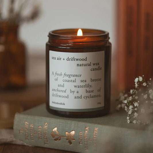 The Kindred Folk Sea Air + Driftwood Candle Candles The Kindred Folk 