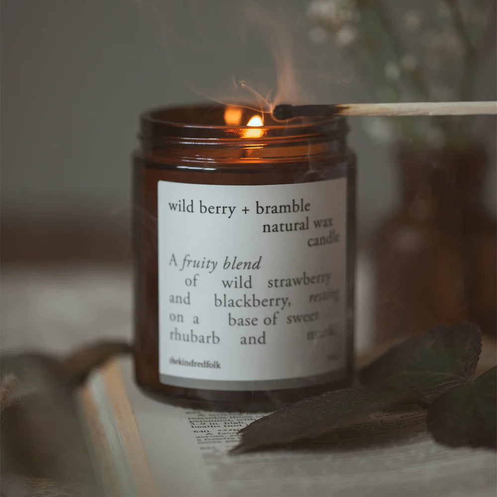 The Kindred Folk Wild Berry + Bramble Candle Candles House of Pyaar 