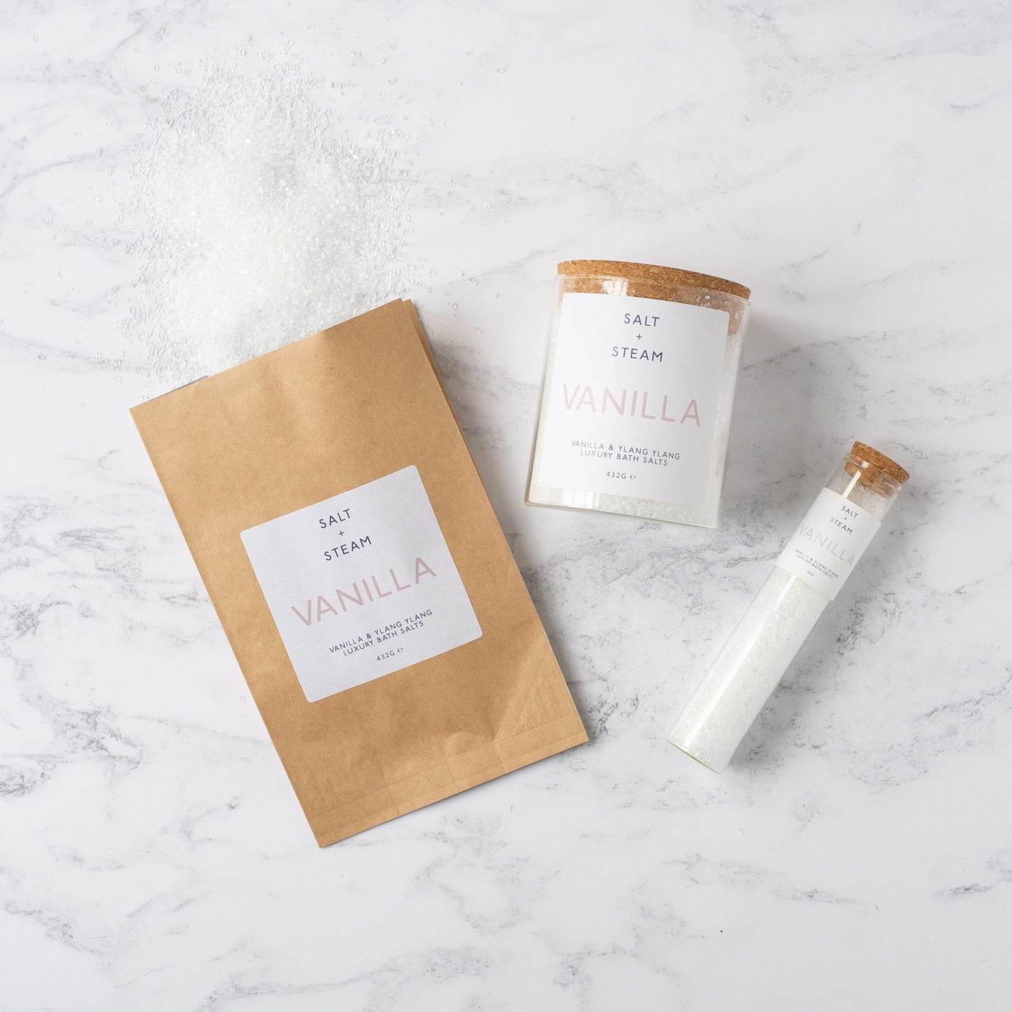 VANILLA Bath Salts Salt + Steam Refill 