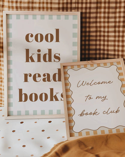 Welcome to my book club - Checkerboard Edition - Print Print Autumns Corner 