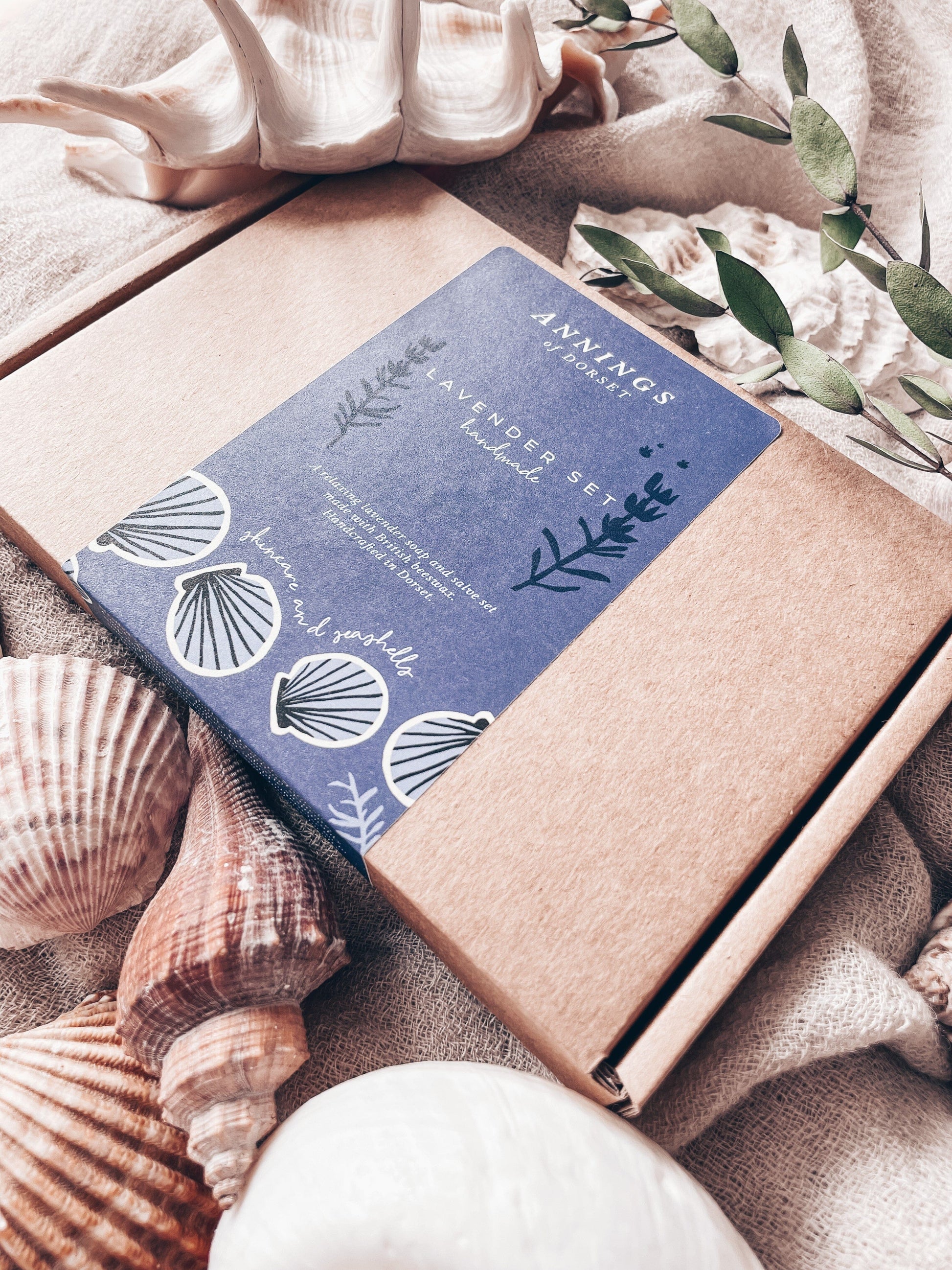 Annings of Dorset - Lavender Set, Gift Box, Soap and Salve Lavender Gift Set Annings of Dorset 