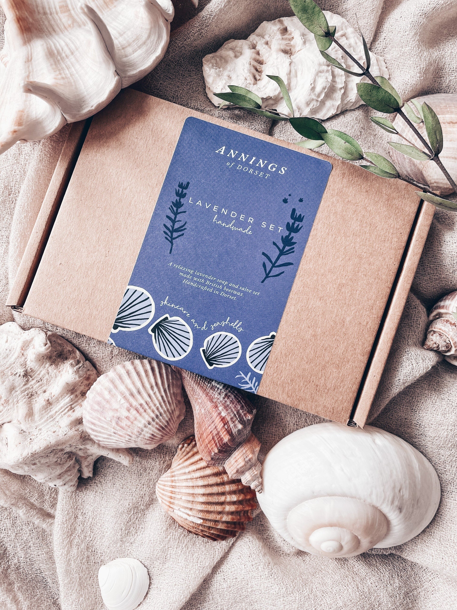 Annings of Dorset - Lavender Set, Gift Box, Soap and Salve Lavender Gift Set Annings of Dorset 