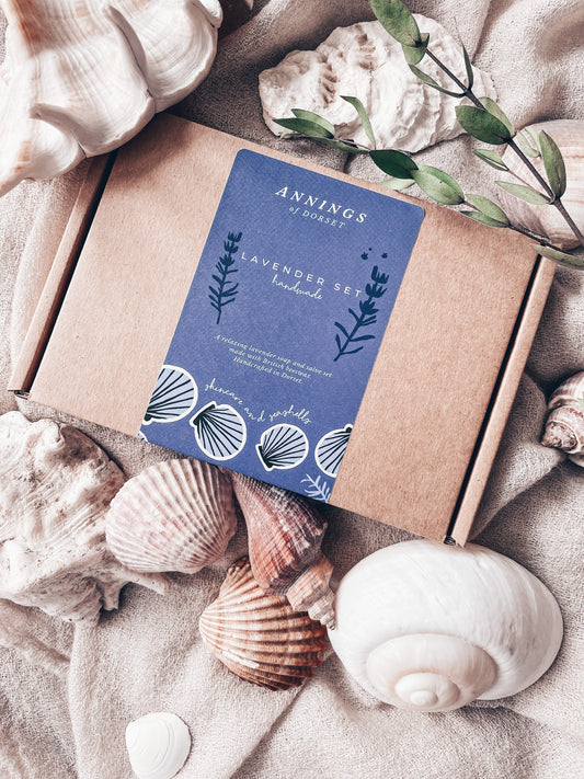 Annings of Dorset - Lavender Set, Gift Box, Soap and Salve Lavender Gift Set Annings of Dorset 