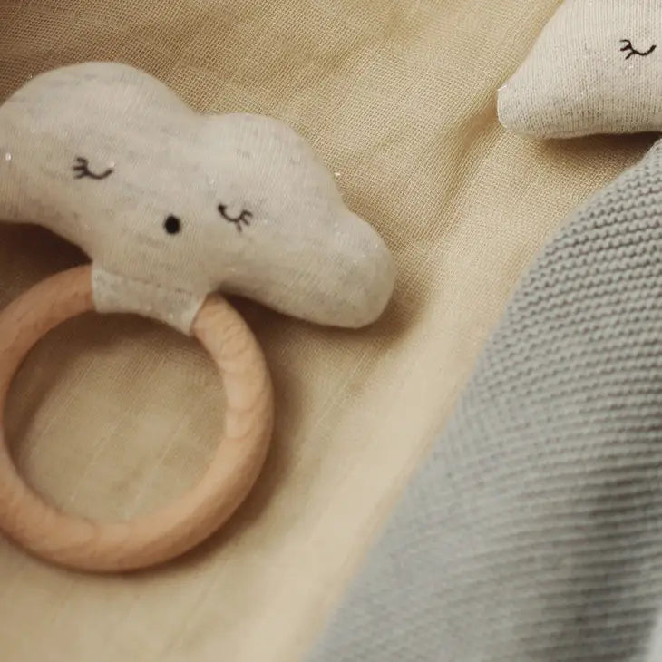 Avery Row - Teether Rattle - Cloud Small Toy Avery Row 
