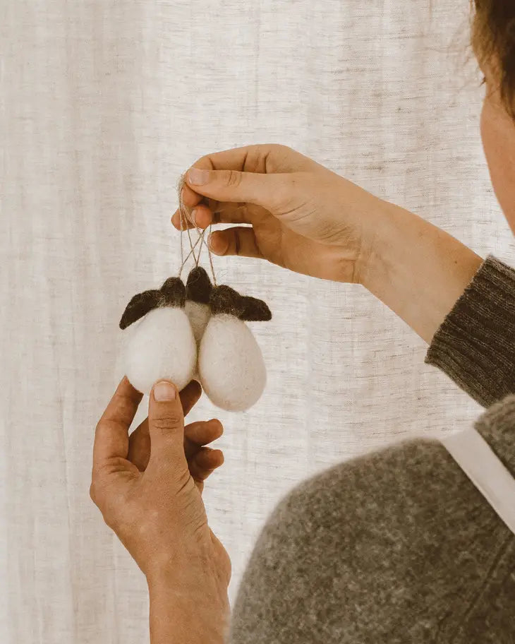 Goldrick - Little White Pear Decorations - Natural Wool Decoration Goldrick 