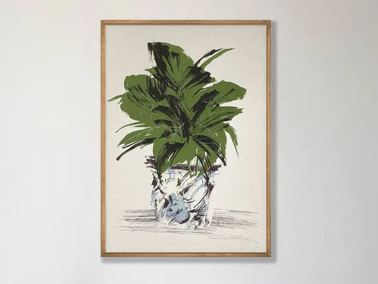 Handmade Silkscreen Botanical Art Print - House Plant ‘Garden Croton’ Wall Art Ben Rogers 