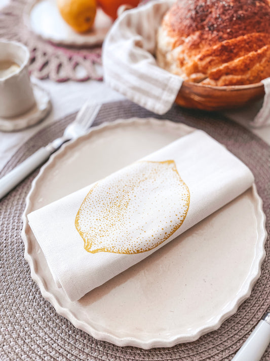 Lottie Day - Lemon Napkin Gift Set Napkins Lottie Day 