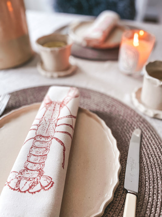 Lottie Day - Lobster Napkin Gift Set Napkins Lottie Day 