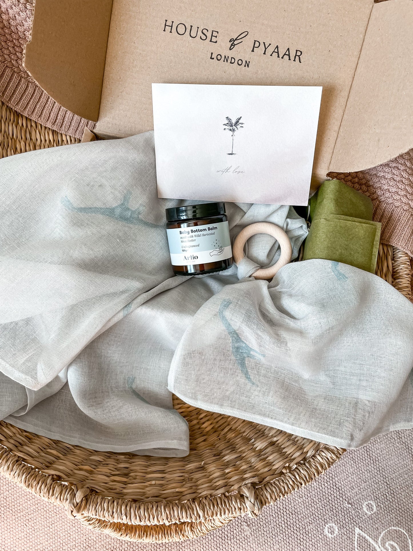 New Baby Gift Set - Dinosaur - Teal New Baby Gift Set House of Pyaar 