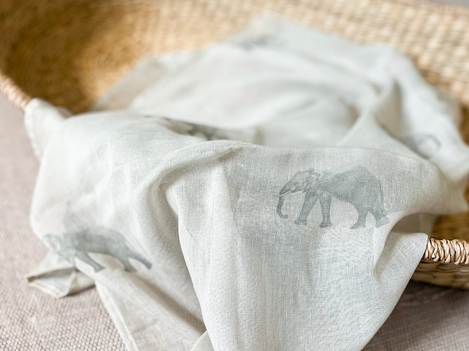 Summer Swaddle - Effie the Elephant Sand Swaddle Janemade 